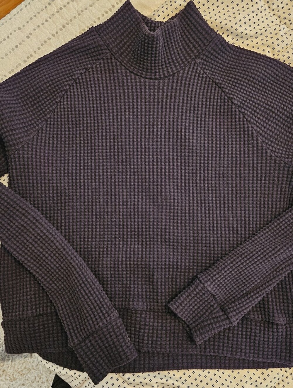 Womens North Face Waffle Mock Neck Sweater
